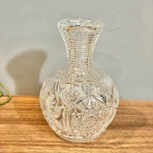 Home Accents Cut Crystal Clear Decorative Vase